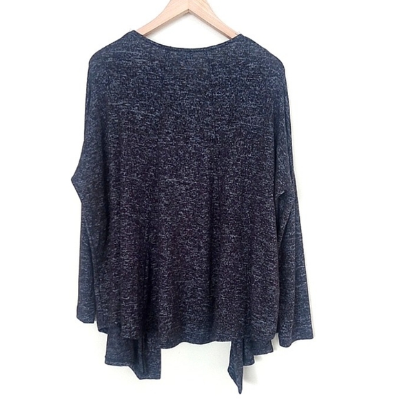 Bobeau Soft Open Front Cardigan Dark Marled Grey - Picture 5 of 6